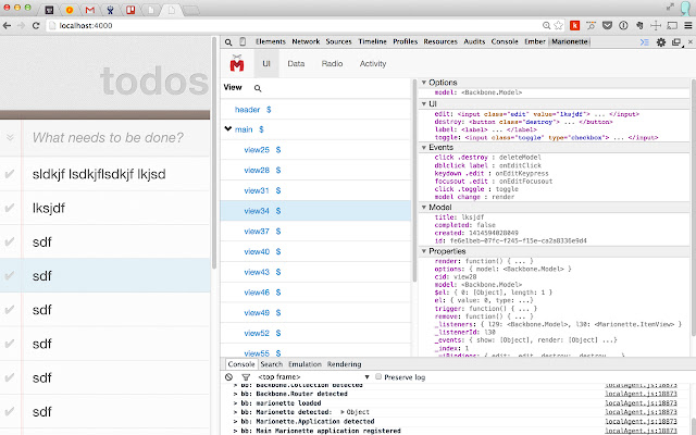 Marionette Inspector  from Chrome web store to be run with OffiDocs Chromium online