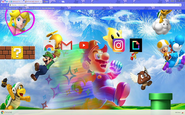 MARIO RUNS AWAY FROM LOVE | LOVED PRINCESS  from Chrome web store to be run with OffiDocs Chromium online