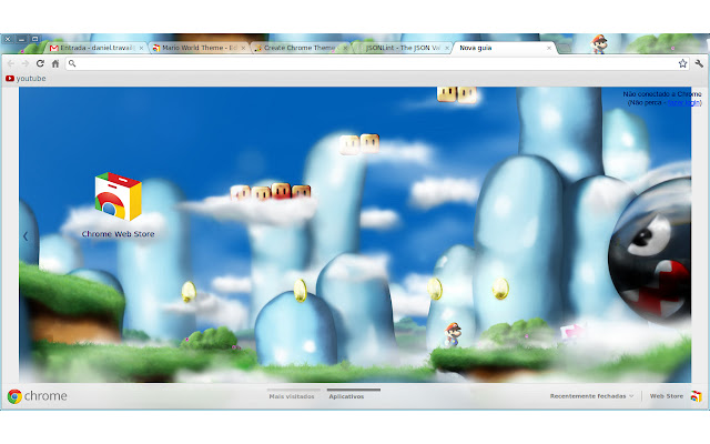 Mario World Theme  from Chrome web store to be run with OffiDocs Chromium online