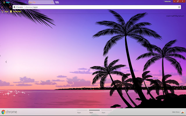 Marvelous Palm Tree sunset  from Chrome web store to be run with OffiDocs Chromium online