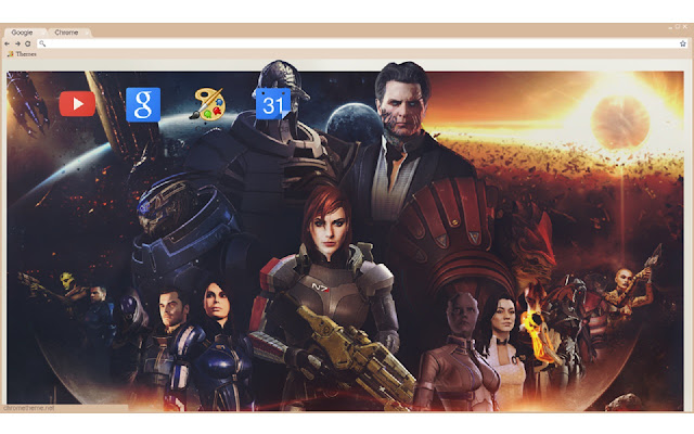 Mass Effect 3 N7 Day Postcard Theme FemShep  from Chrome web store to be run with OffiDocs Chromium online