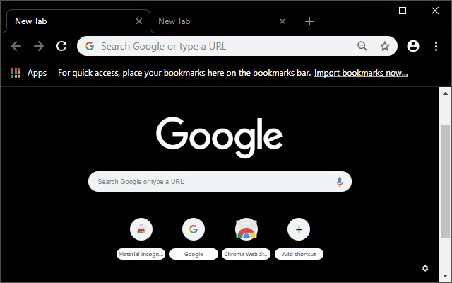 Material Deep Black Theme  from Chrome web store to be run with OffiDocs Chromium online