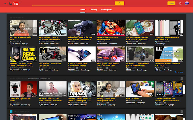 MaterialTube Dark  from Chrome web store to be run with OffiDocs Chromium online