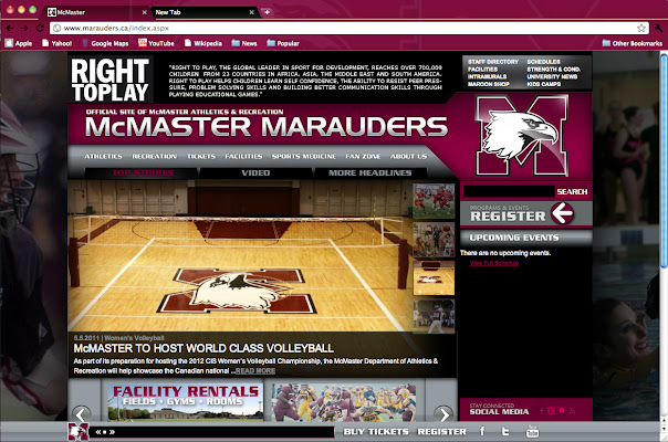 McMaster Athletics  Recreation  from Chrome web store to be run with OffiDocs Chromium online