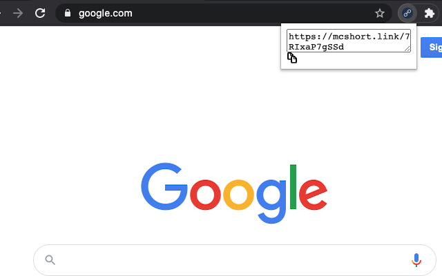 McShort Link!  from Chrome web store to be run with OffiDocs Chromium online