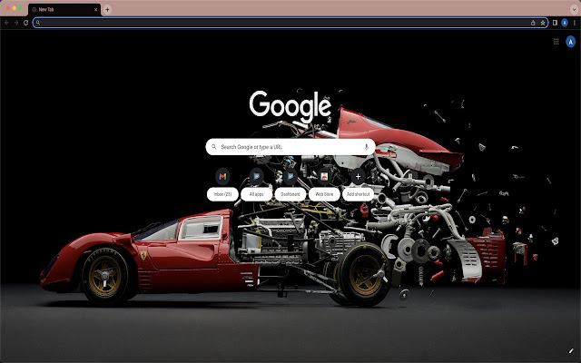 Mechanics Gear New Tab  from Chrome web store to be run with OffiDocs Chromium online