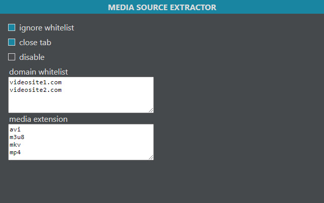 Media Source Extractor  from Chrome web store to be run with OffiDocs Chromium online