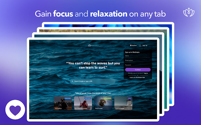 Meditopia  from Chrome web store to be run with OffiDocs Chromium online