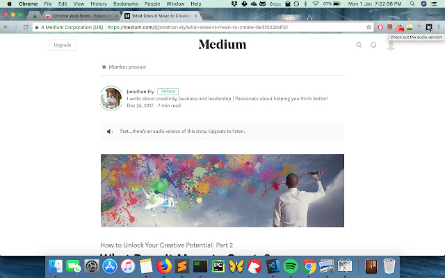 Medium Play  from Chrome web store to be run with OffiDocs Chromium online