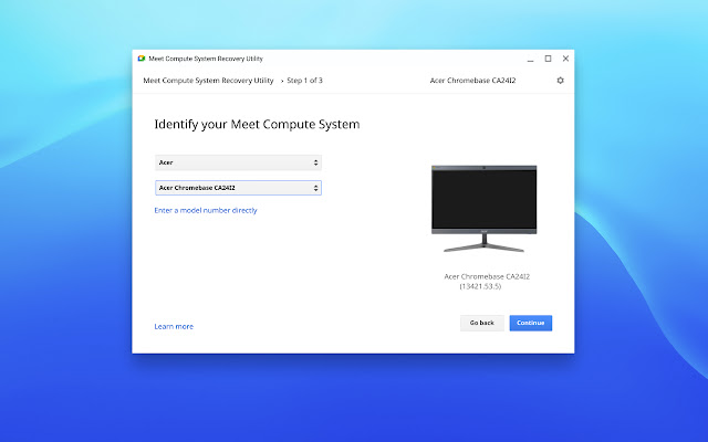 Meet Compute System Recovery Utility  from Chrome web store to be run with OffiDocs Chromium online