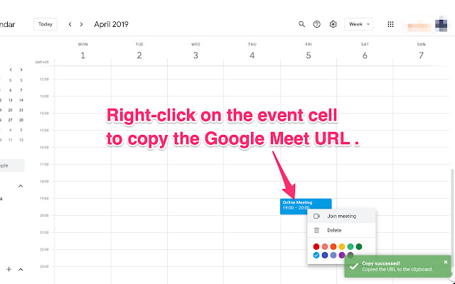 Meeting URL Extractor on Calendar  from Chrome web store to be run with OffiDocs Chromium online