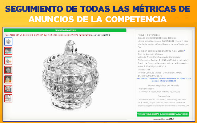 Mercado Libre PRO Argentina  from Chrome web store to be run with OffiDocs Chromium online