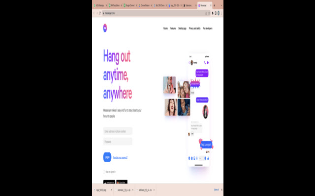 Messenger web  from Chrome web store to be run with OffiDocs Chromium online