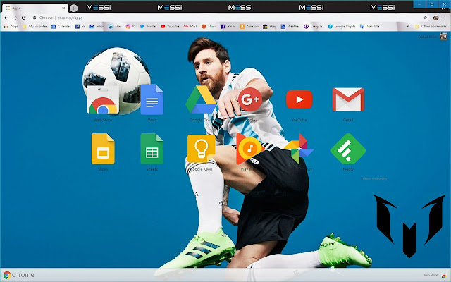 Messi Theme  from Chrome web store to be run with OffiDocs Chromium online