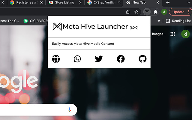 Meta Hive  from Chrome web store to be run with OffiDocs Chromium online