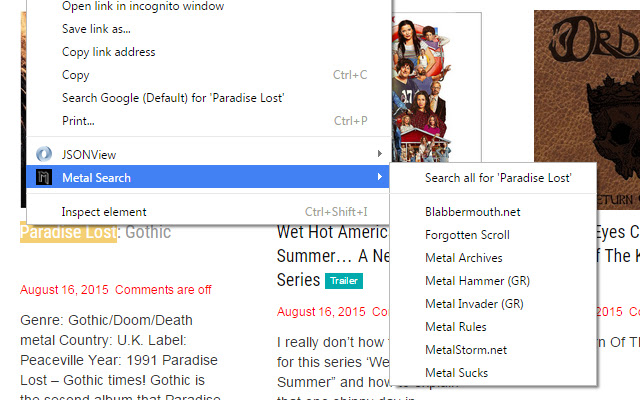 Metal Search  from Chrome web store to be run with OffiDocs Chromium online