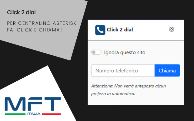 MFT ITALIA Click to Dial  from Chrome web store to be run with OffiDocs Chromium online