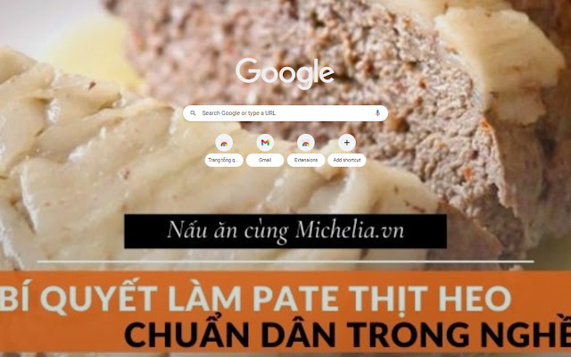 Michelia Cách làm pate thịt heo  from Chrome web store to be run with OffiDocs Chromium online