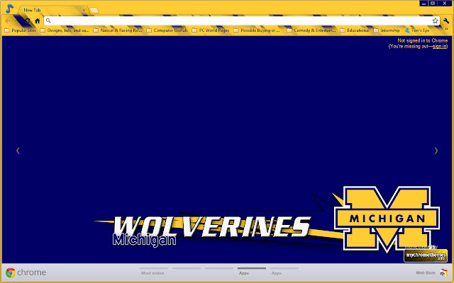 Michigan Wolverines Small  from Chrome web store to be run with OffiDocs Chromium online