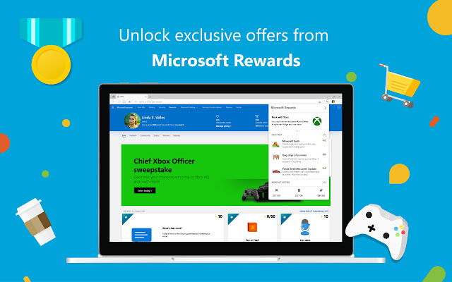 Microsoft Rewards  from Chrome web store to be run with OffiDocs Chromium online