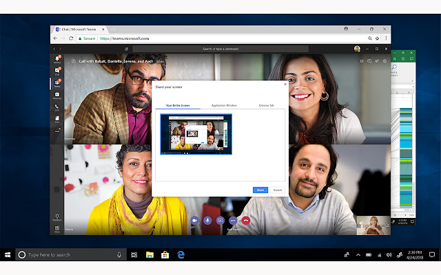 Microsoft Teams Screen sharing  from Chrome web store to be run with OffiDocs Chromium online