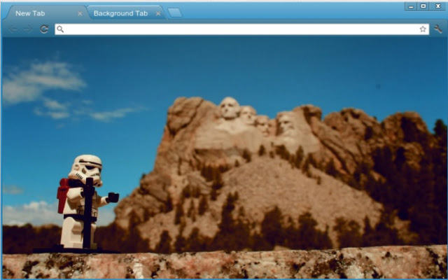 Minifig Vacation at Mount Rushmore  from Chrome web store to be run with OffiDocs Chromium online