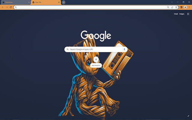 Minimalist Baby Groot  from Chrome web store to be run with OffiDocs Chromium online