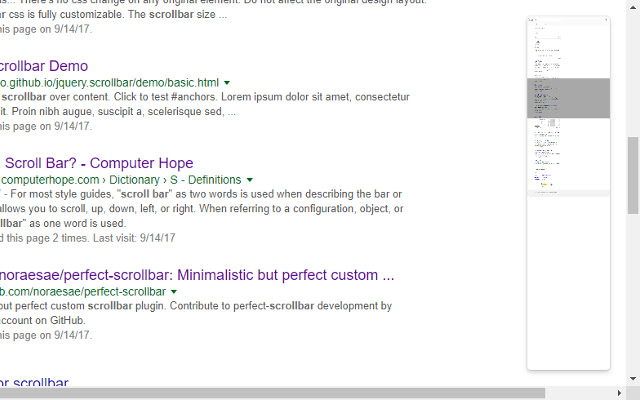 Minimap Scrollbar  from Chrome web store to be run with OffiDocs Chromium online