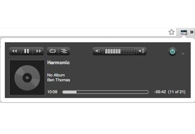 Mini Squeezebox Control  from Chrome web store to be run with OffiDocs Chromium online