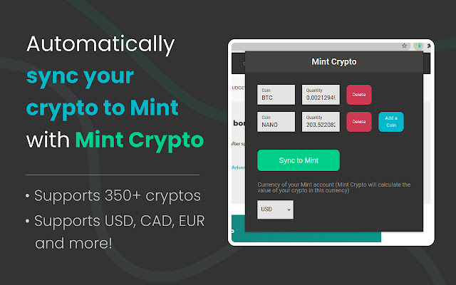 Mint Cryptocurrency  from Chrome web store to be run with OffiDocs Chromium online