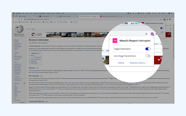 Missofis Request Interceptor  from Chrome web store to be run with OffiDocs Chromium online