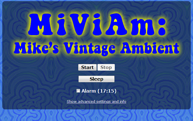 MiViAm: Mikes Vintage Ambient  from Chrome web store to be run with OffiDocs Chromium online