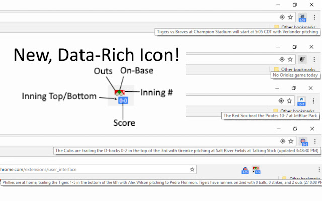 MLB Baseball Tracker  from Chrome web store to be run with OffiDocs Chromium online