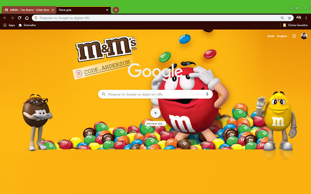 MMs Fan theme  from Chrome web store to be run with OffiDocs Chromium online