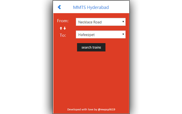 MMTS Time Table  from Chrome web store to be run with OffiDocs Chromium online