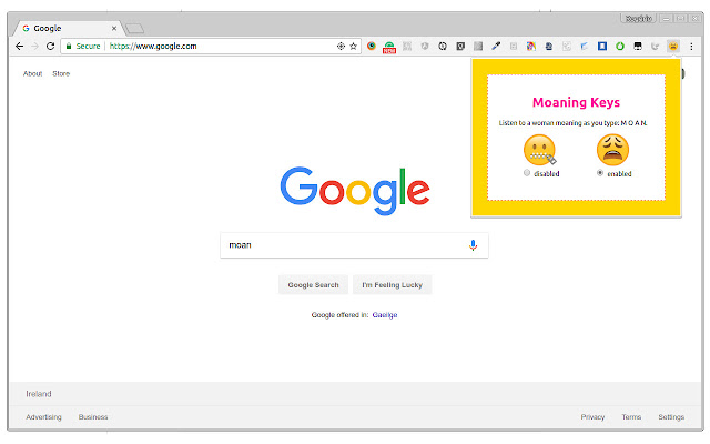 Moaning Keys  from Chrome web store to be run with OffiDocs Chromium online