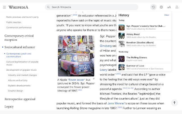 Modern for Wikipedia  from Chrome web store to be run with OffiDocs Chromium online