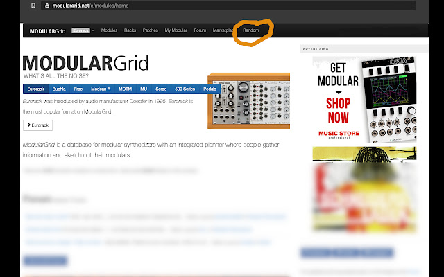 ModularGrid Random  from Chrome web store to be run with OffiDocs Chromium online