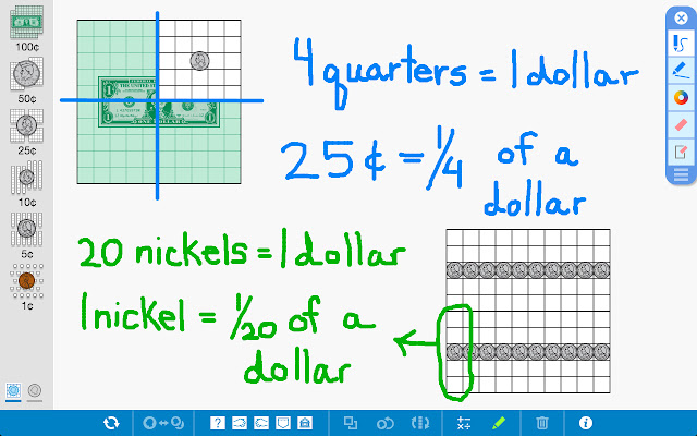 Money Pieces, by The Math Learning Center  from Chrome web store to be run with OffiDocs Chromium online