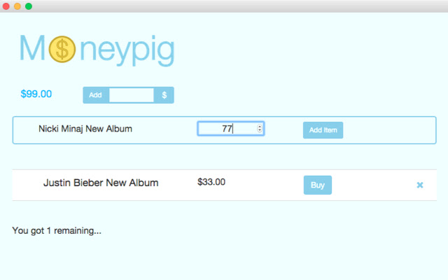 Moneypig  from Chrome web store to be run with OffiDocs Chromium online