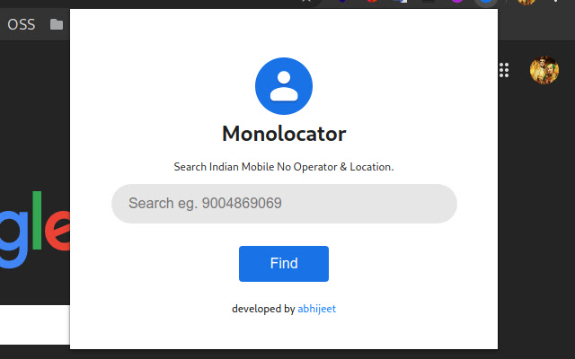 monolocator  from Chrome web store to be run with OffiDocs Chromium online