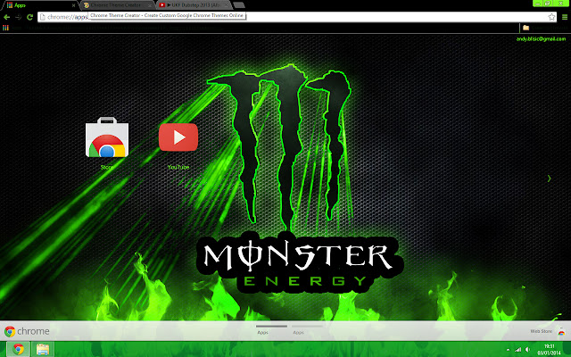 Monster Energy de la boutique en ligne Chrome sera exécuté avec OffiDocs Chromium en ligne