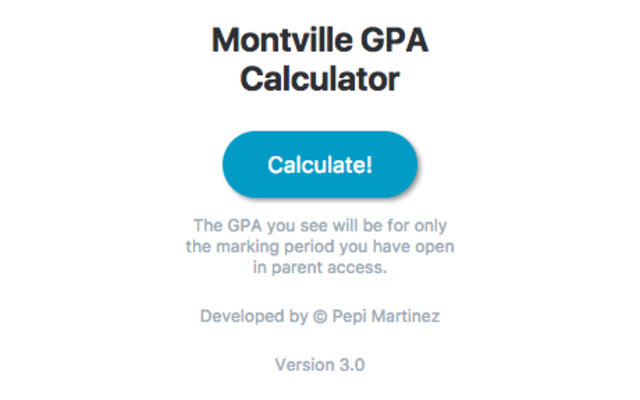 Montville GPA Calculator  from Chrome web store to be run with OffiDocs Chromium online