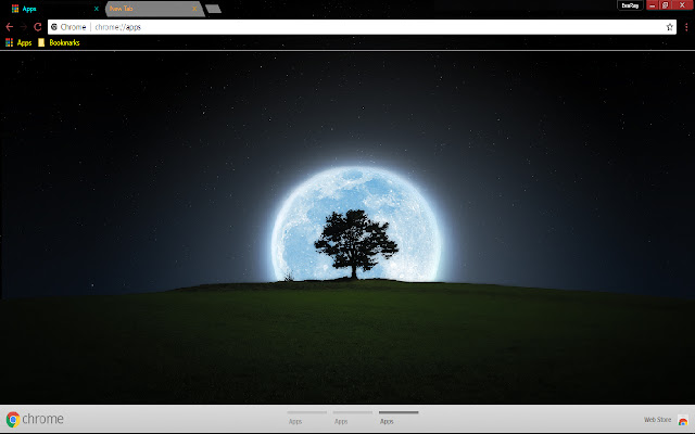 Moon Night Silhouette Tree  from Chrome web store to be run with OffiDocs Chromium online