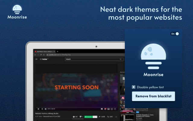 Moonrise Dark Theme  from Chrome web store to be run with OffiDocs Chromium online