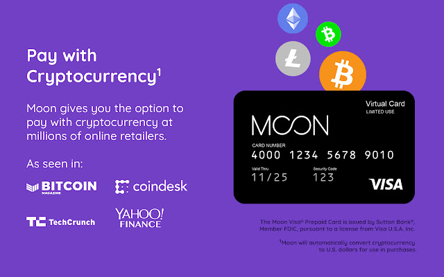 Moon: Shop online with Bitcoin  from Chrome web store to be run with OffiDocs Chromium online