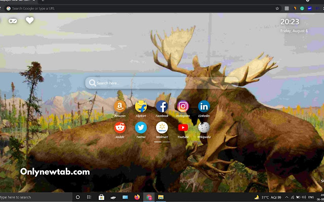 Moose Wallpaper New Tab Theme  from Chrome web store to be run with OffiDocs Chromium online