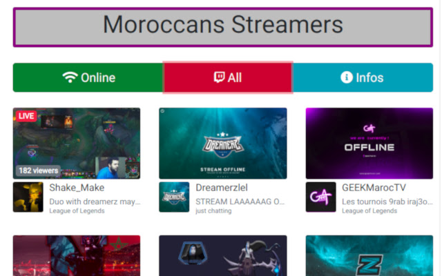 Moroccan Streamers (Beta)  from Chrome web store to be run with OffiDocs Chromium online