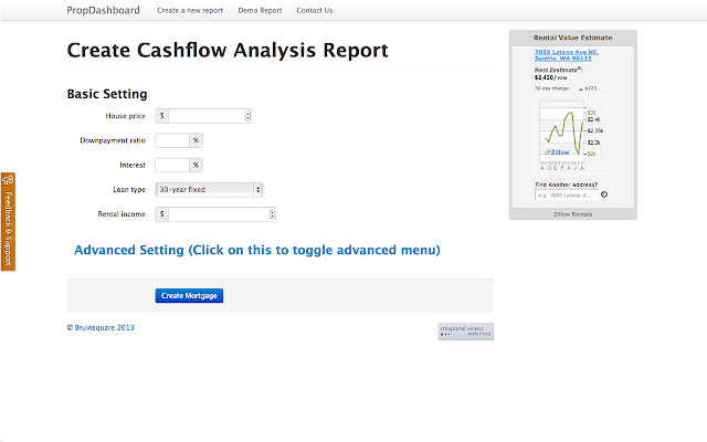 Mortgage Calculator  from Chrome web store to be run with OffiDocs Chromium online