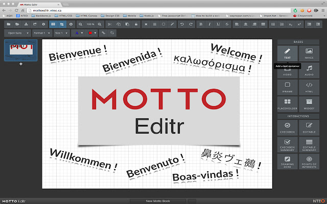 Motto Editr  from Chrome web store to be run with OffiDocs Chromium online